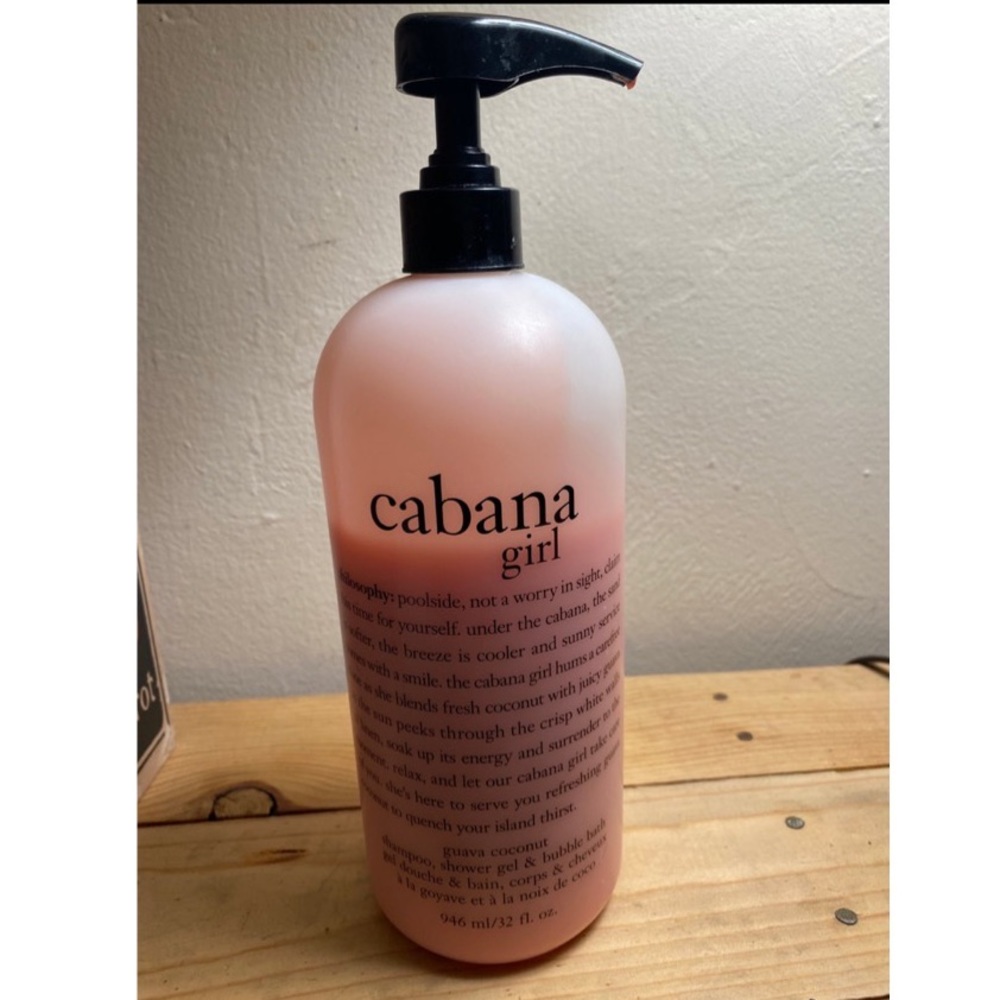 PHILOSOPHY 32 oz/946ml CABANA GIRL 3 in 1 SHAMPOO,SHOWER GEL BUBBLE BATH